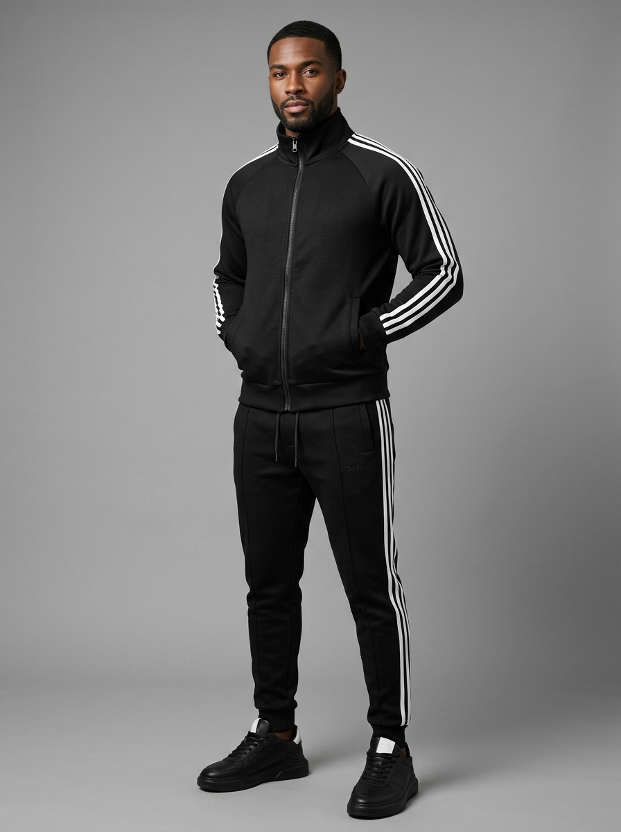 Conjunto Adidas Street - Cinza Chumbo